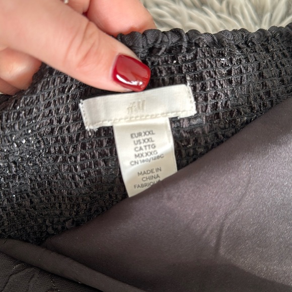 H&M JACQUARD-WEAVE BOW-FRONT DRESS (XXL) - Picture 5 of 6